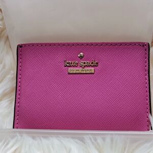 Kate Spade Vibrant Pink Purple Card Wallet